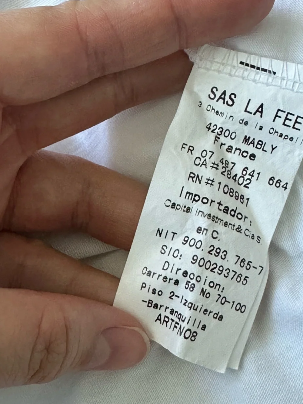 Italy Vintage La Fée Maraboutée White Long Sleeve Boat Neck Women's Top - Picture 6 of 7